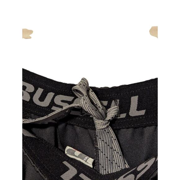 Russell Mens Med 32/34 Black Athletic Warm Up Pants Elastic & drawstring Waist - Picture 7 of 8